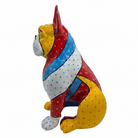Pop Art Dots Seated Bulldog sculpture in Pop Colours finish - alternate product view | KULORI