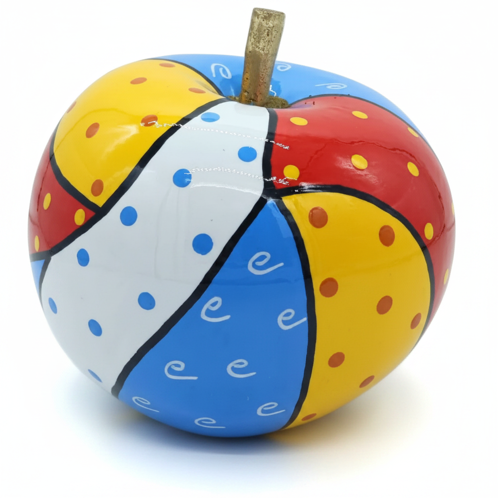 Pop Art Dots Apple sculpture in Pop Colours finish - alternate product view | KULORI