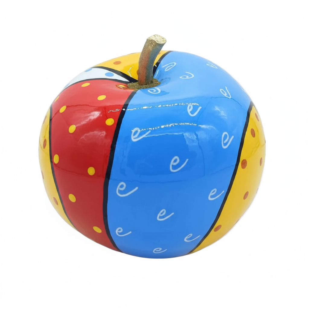 Pop Art Dots Apple sculpture in Pop Colours finish - additional product view | KULORI