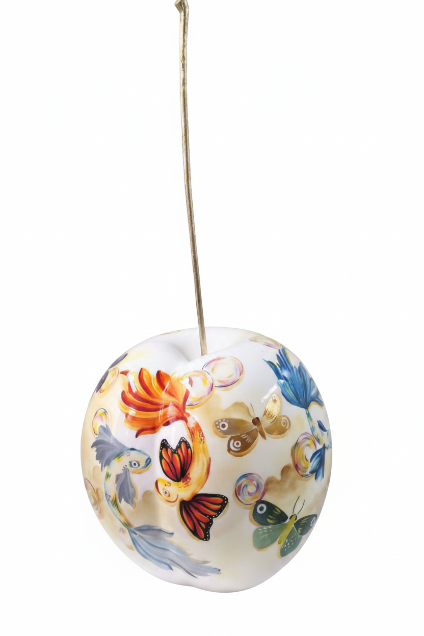 Helios bubble Cherry sculpture in Nature finish - alternate product view | KULORI