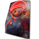 Super Mario Starry Night LED wall art in Originals LED Wall Art finish - side view | KULORI