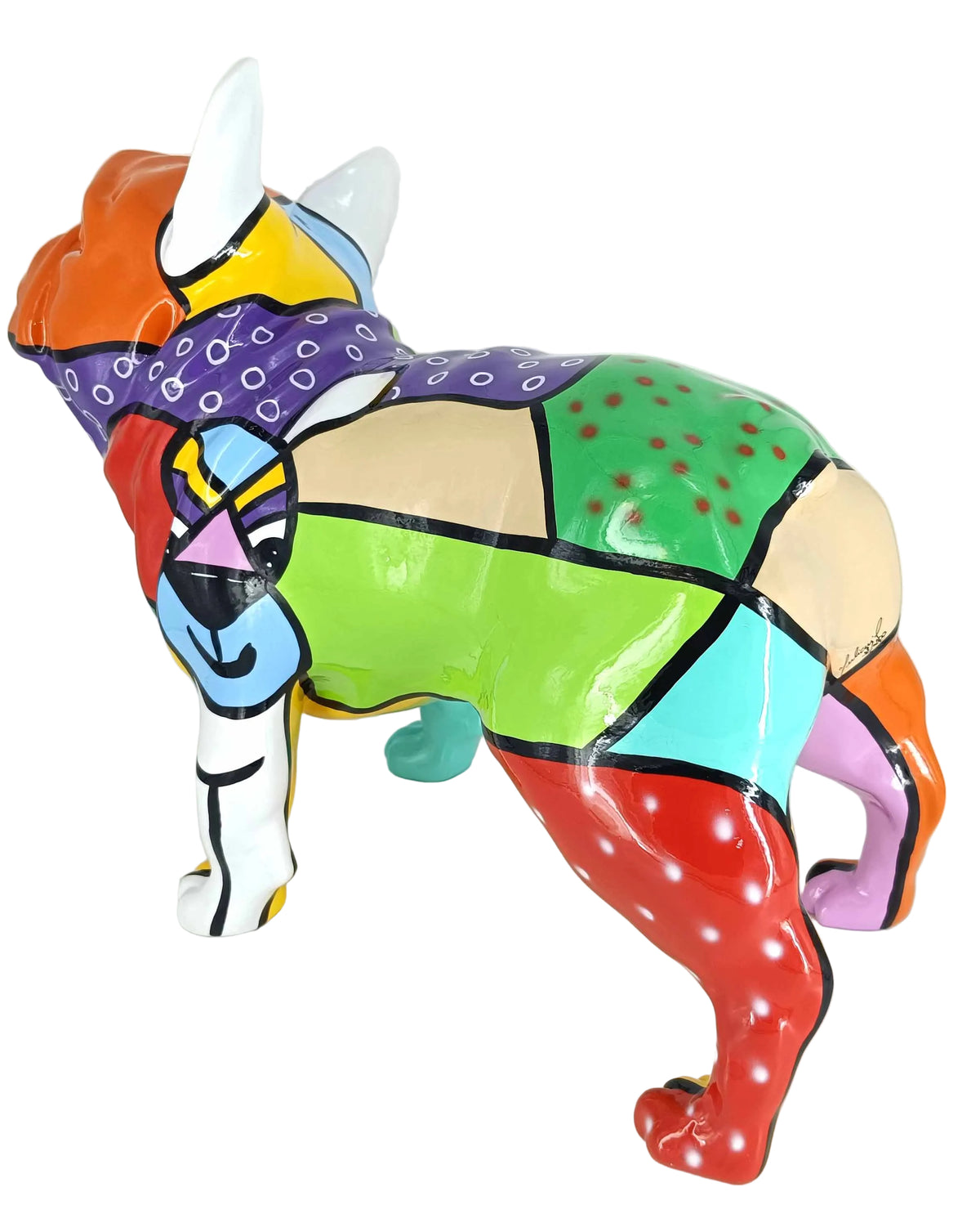 Sweety French Bulldog sculpture in Pop Colours finish - alternate product view | KULORI