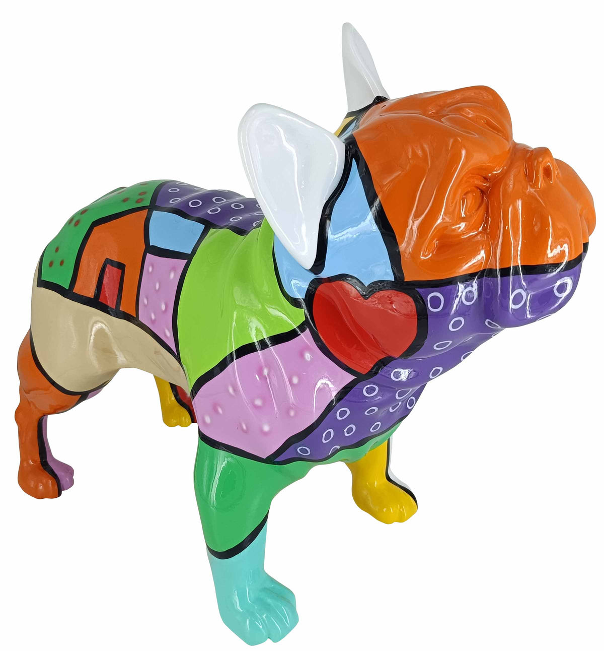Sweety French Bulldog sculpture in Pop Colours finish - alternate product angle | KULORI