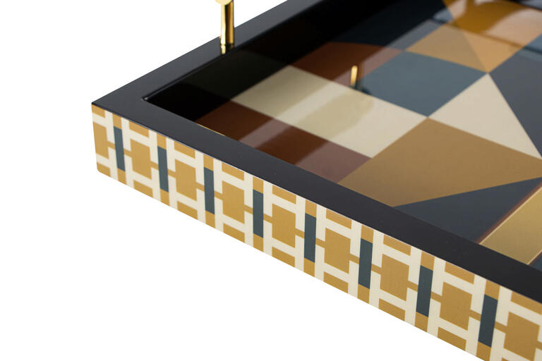 Abstract Fusion Lacquer Decor Tray decorative decanter - additional product view | KULORI