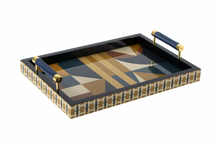 Abstract Fusion Lacquer Decor Tray decorative decanter - product gallery view | KULORI
