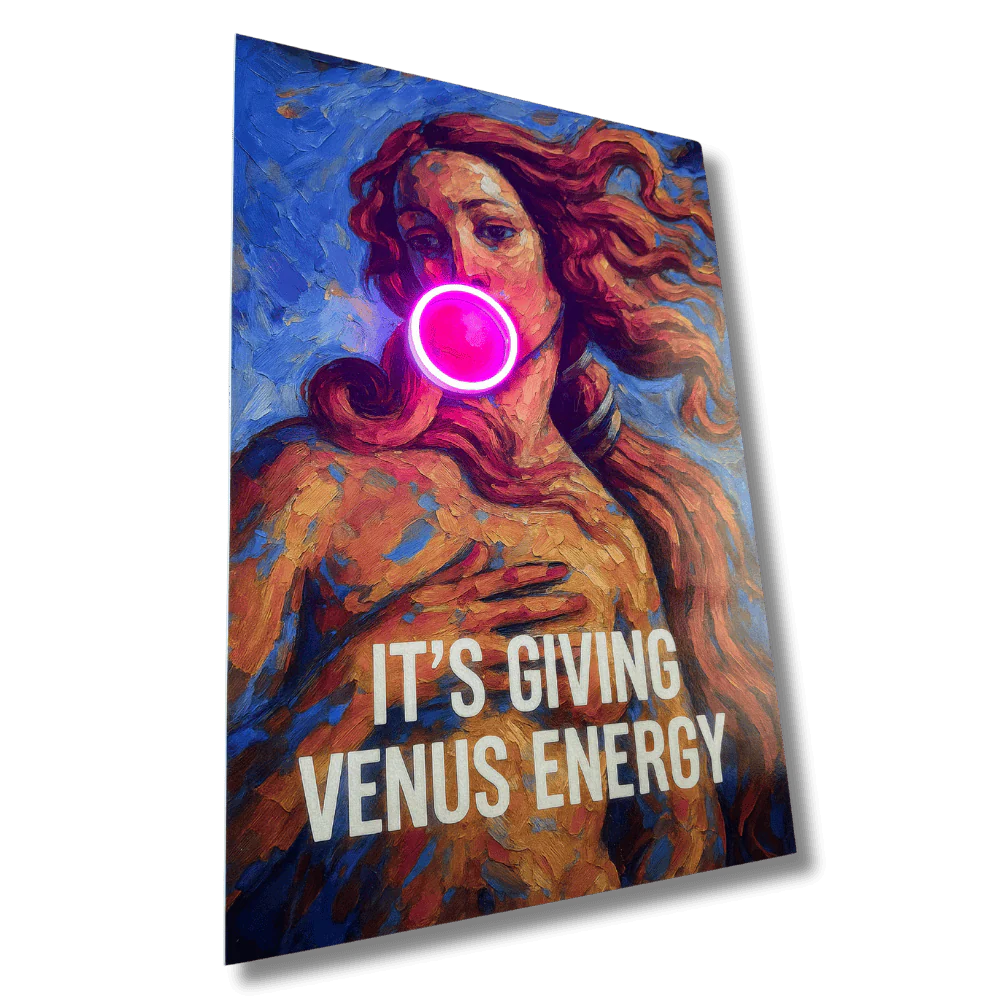 Venus Bubble LED wall art in Originals LED Wall Art finish - side view | KULORI