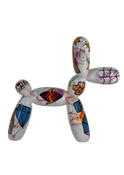 White Diamond Balloon Dog sculpture in Pop Art finish - alternate product angle | KULORI