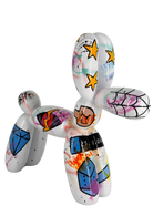 White Diamond Balloon Dog sculpture in Pop Art finish - main product view | KULORI