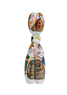 White Diamond Balloon Dog sculpture in Pop Art finish - additional product view | KULORI