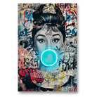 Audrey Hepburn Bubble V.1 LED wall art in Originals LED Wall Art finish - main product view | KULORI