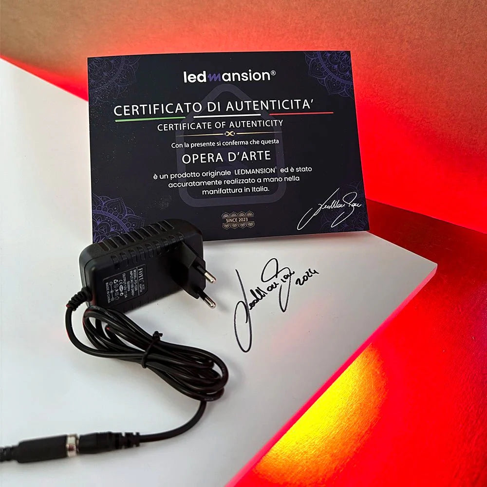 Iron Mike LED wall art in Originals LED Wall Art finish - alternate product angle | KULORI