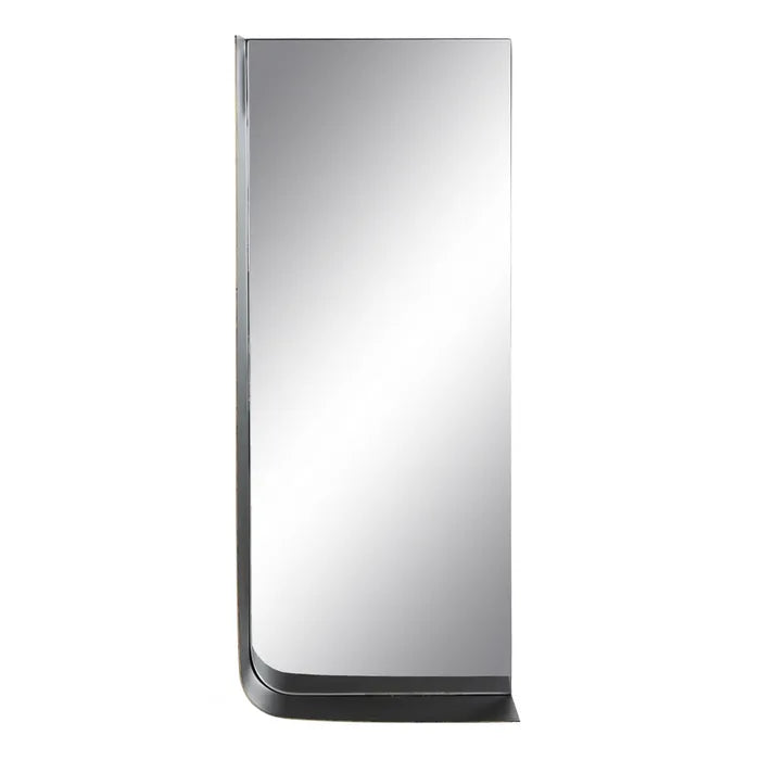 Rectangular mirror with a black frame shelf  | KULORI Malta & Gozo