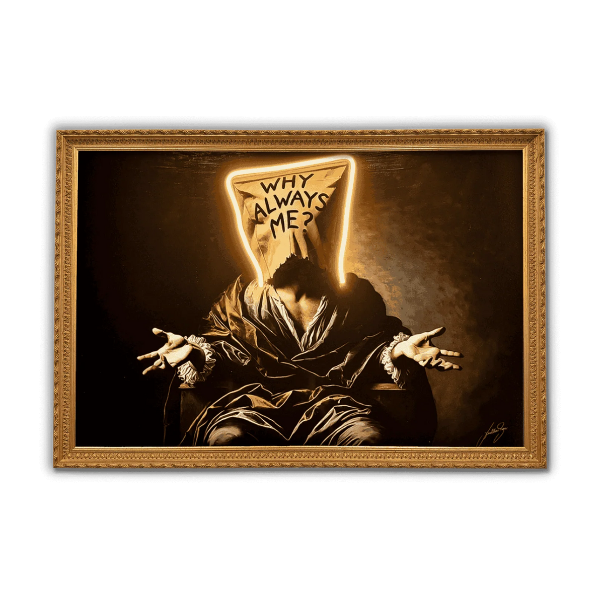 Burden Of Existence V.1. LED wall art in Originals LED Wall Art finish - framed product view | KULORI