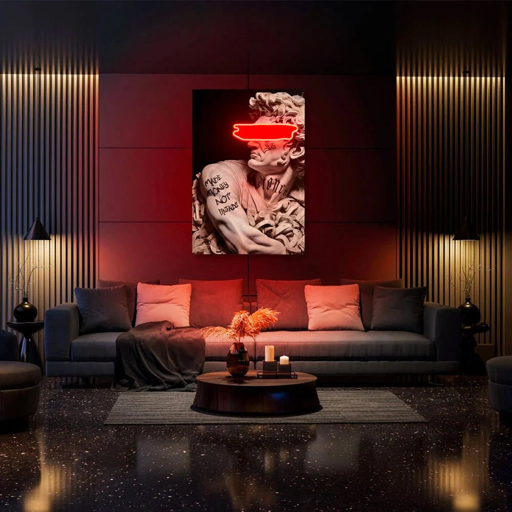 Cesare Tattoo Money LED wall art in Originals LED Wall Art finish - alternate product view | KULORI