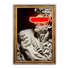 Cesare Tattoo Money LED wall art in Originals LED Wall Art finish - framed product view | KULORI