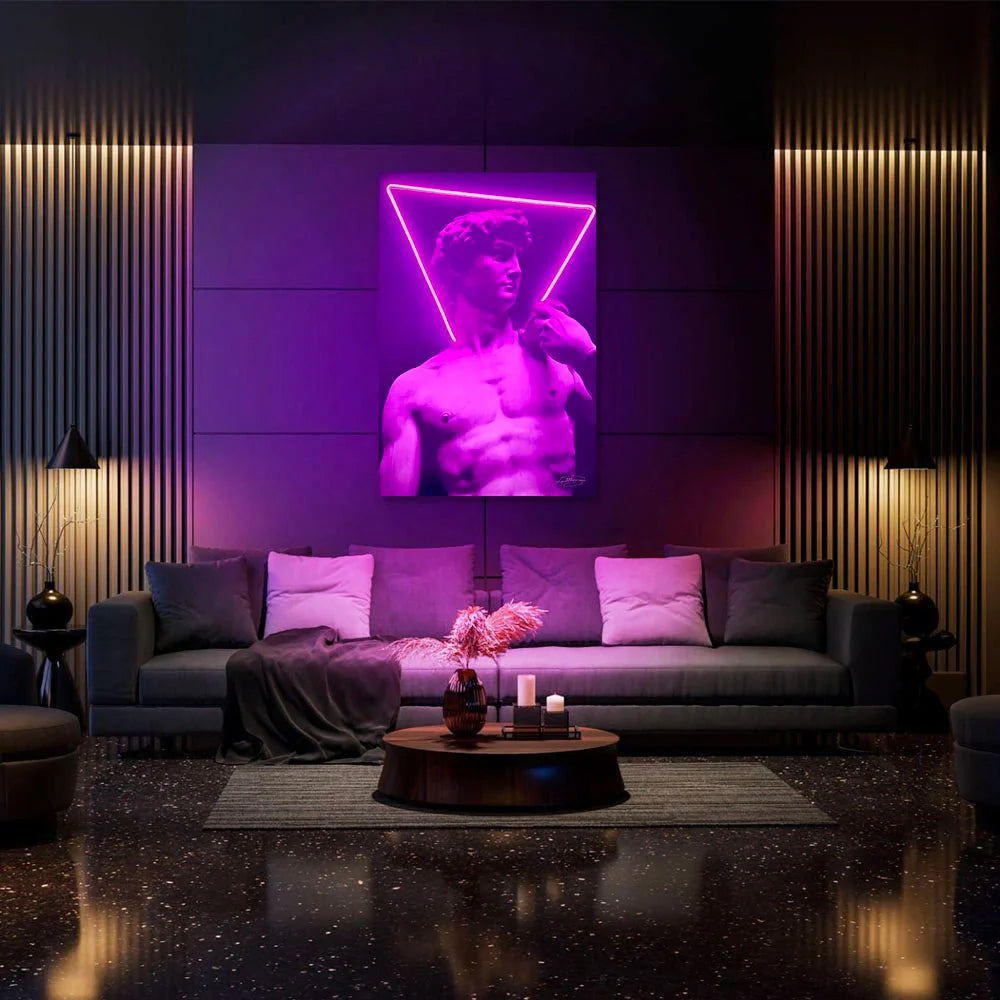 David Triangle LED wall art in Originals LED Wall Art finish - alternate product view | KULORI