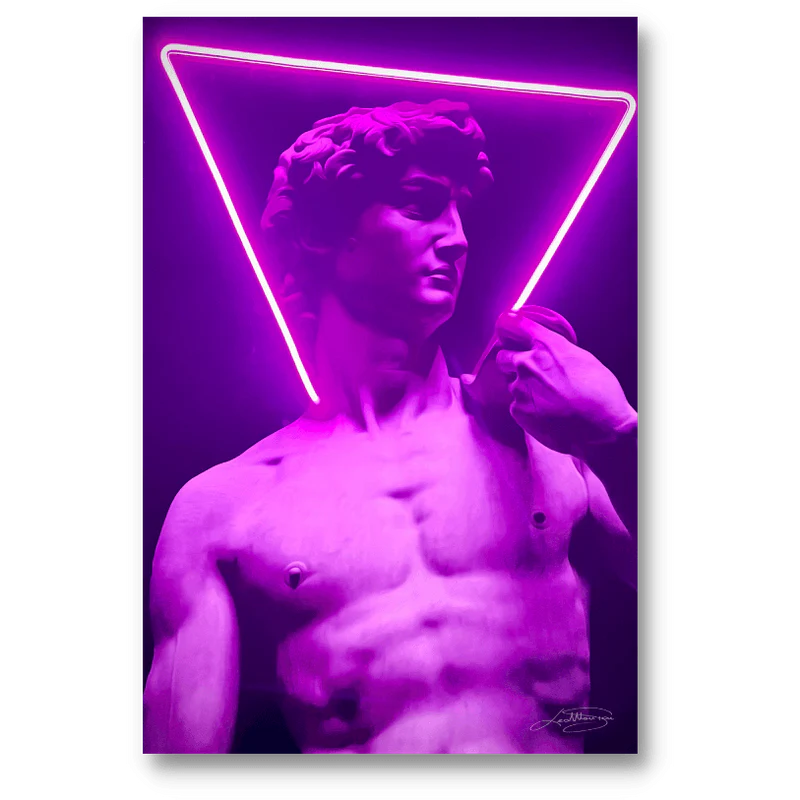 David Triangle LED wall art in Originals LED Wall Art finish - main product view | KULORI