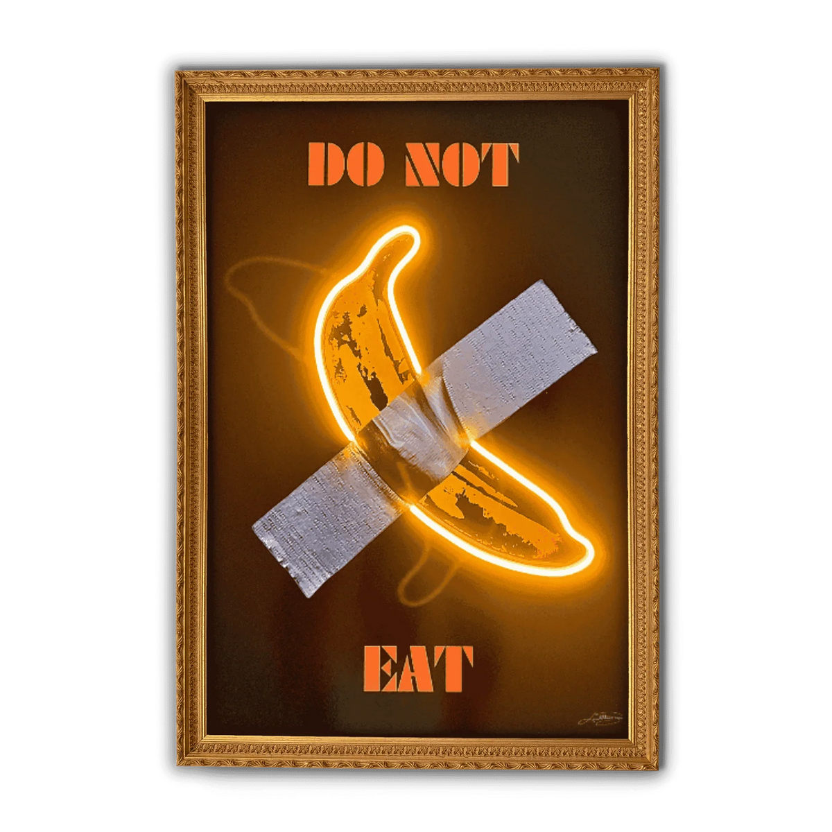Don't Eat This Banana LED wall art in Originals LED Wall Art finish - framed product view | KULORI