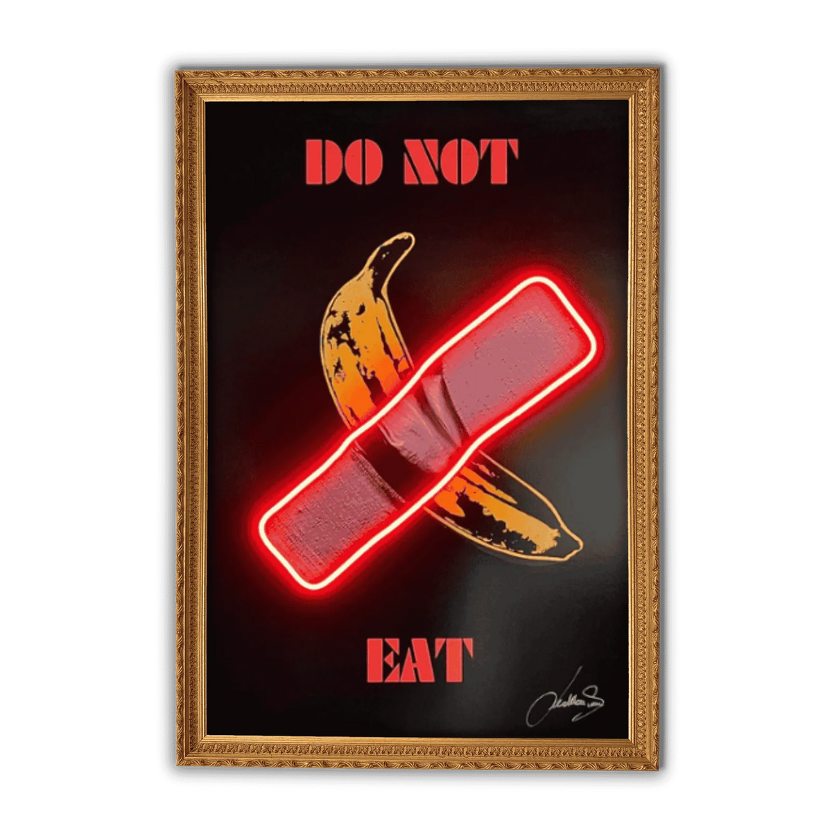 Don't Eat This Banana V.2 LED wall art in Originals LED Wall Ar finish - product gallery view | KULORI