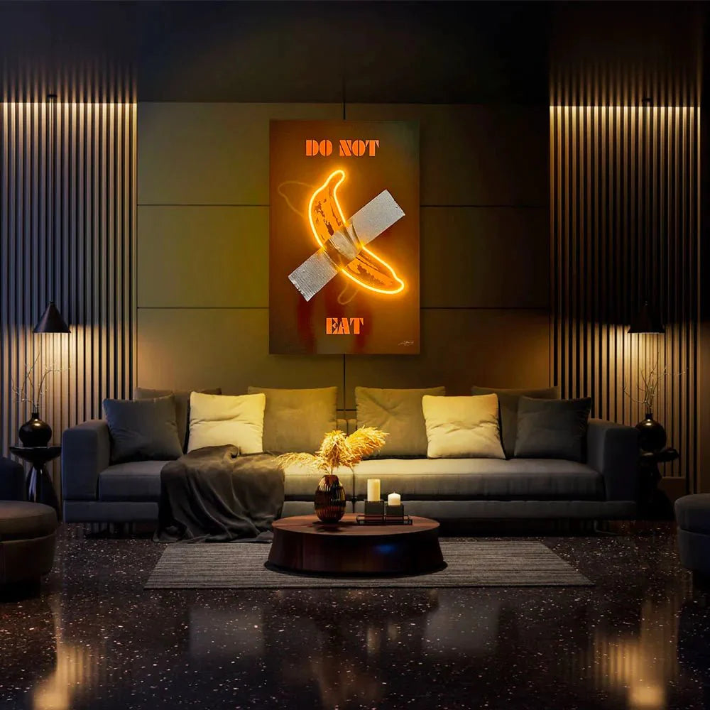 Don't Eat This Banana LED wall art in Originals LED Wall Art finish - alternate product view | KULORI