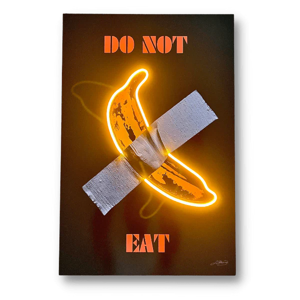 Don't Eat This Banana LED wall art in Originals LED Wall Art finish - alternate product angle | KULORI