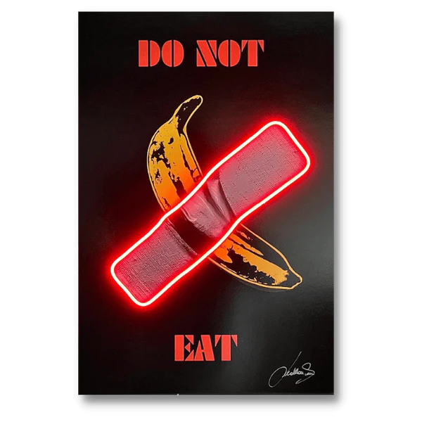 Don't Eat This Banana V.2 LED wall art in Originals LED Wall Ar finish - main product view | KULORI