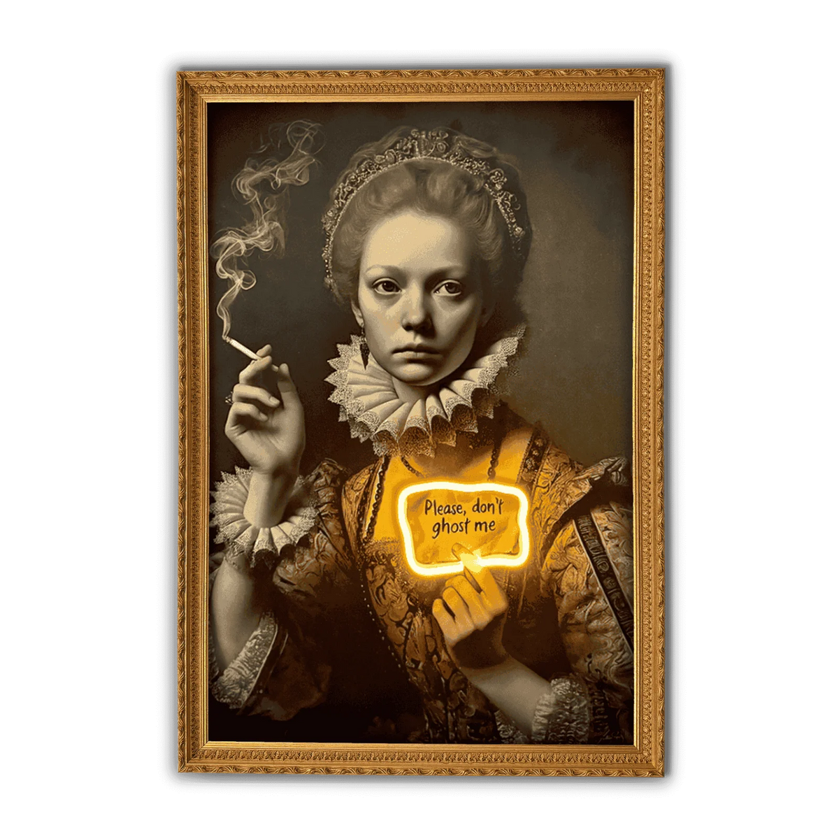 Don't Ghost Me LED wall art in Originals LED Wall Art finish - framed product view | KULORI