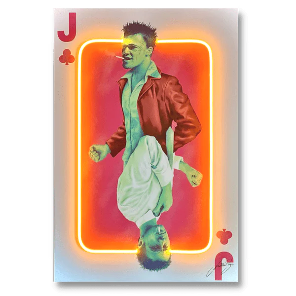 Fight Club Card LED wall art in Originals LED Wall Art finish - main product view | KULORI