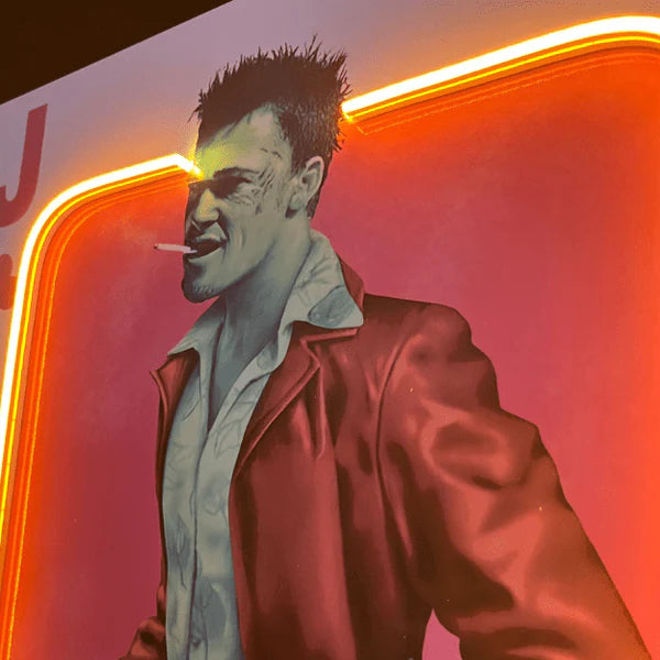 Fight Club Card LED wall art in Originals LED Wall Art finish - alternate product angle | KULORI