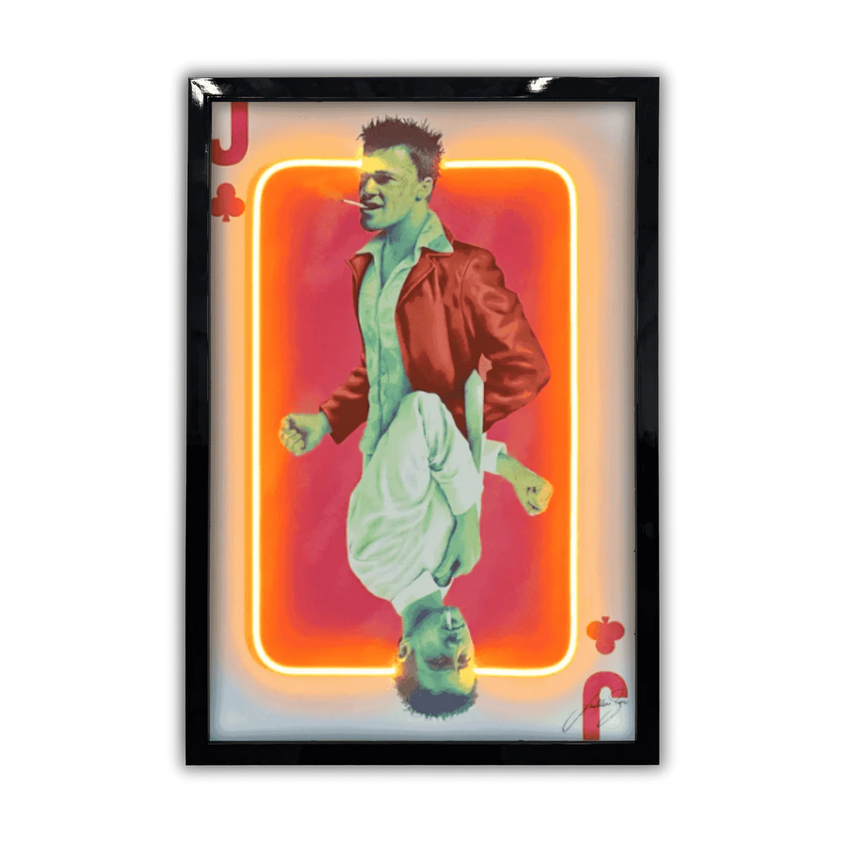Fight Club Card LED wall art in Originals LED Wall Art finish - framed product view | KULORI