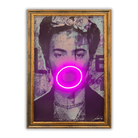 Frida Kahlo Bubble V.2 LED wall art in Originals LED Wall Art finish - framed product view | KULORI