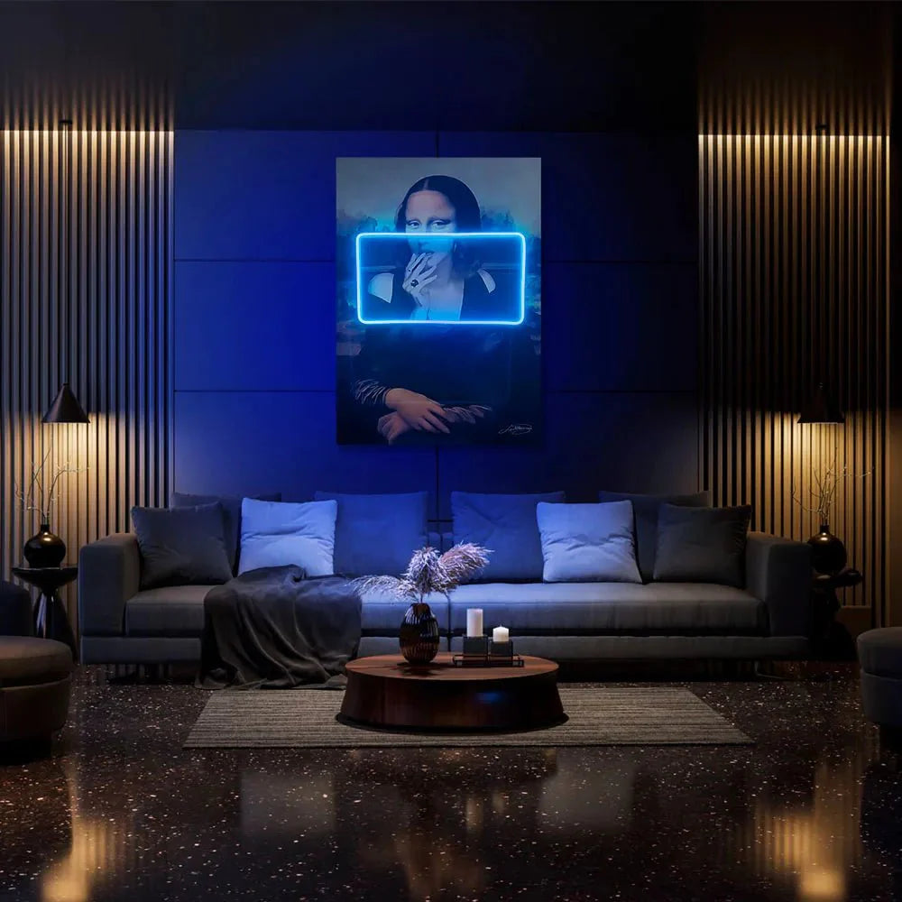 Gioconda Smoking LED wall art in Originals LED Wall Art finish - alternate product view | KULORI