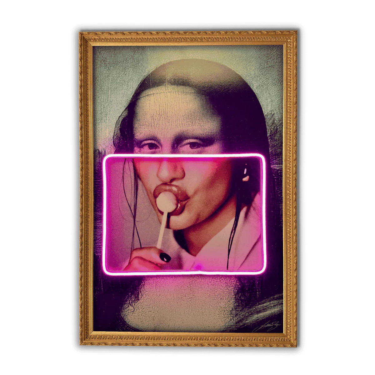 Gioconda Lollipop V.3 LED wall art in Originals LED Wall Art finish - framed product view | KULORI