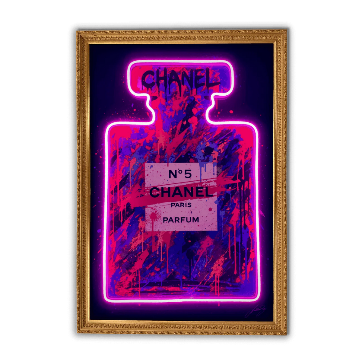 Drip N° 5 V.1 LED wall art in Originals LED Wall Art finish - framed product view | KULORI