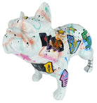 White Diamond French Bulldog sculpture in Pop Art finish - alternate product angle | KULORI
