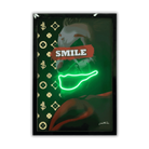 Joker Smile LED wall art in Originals LED Wall Art finish - framed product view | KULORI