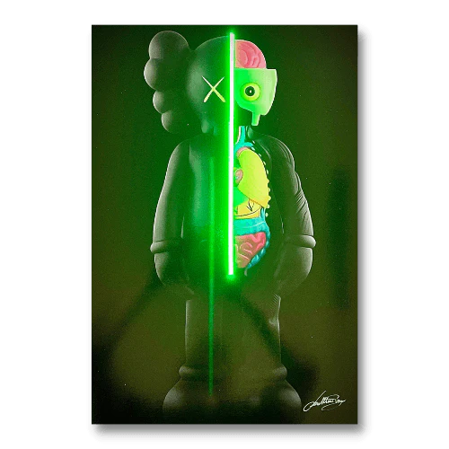 KAWS Dissected LED wall art in Originals LED Wall Art finish - main product view | KULORI