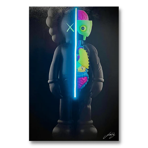 KAWS Dissected LED wall art in Originals LED Wall Art finish - product gallery view | KULORI