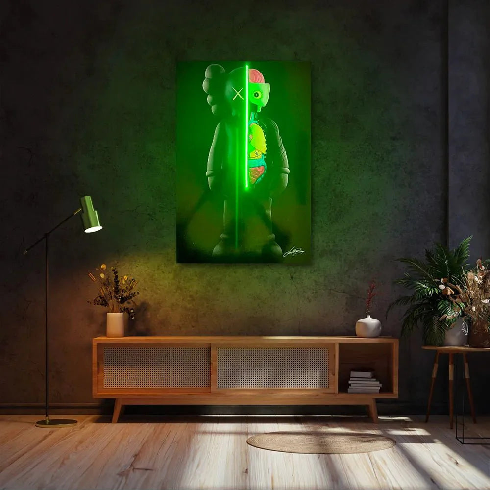 KAWS Dissected LED wall art in Originals LED Wall Art finish - alternate product view | KULORI