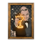 Leonardo Champagne LED wall art in Originals LED Wall Art finish - framed product view | KULORI