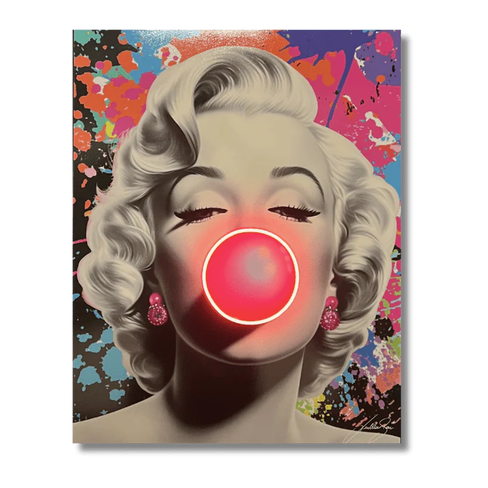 Marilyn Bubble Pop LED wall art in Originals LED Wall Art finish - additional product view 6 | KULORI