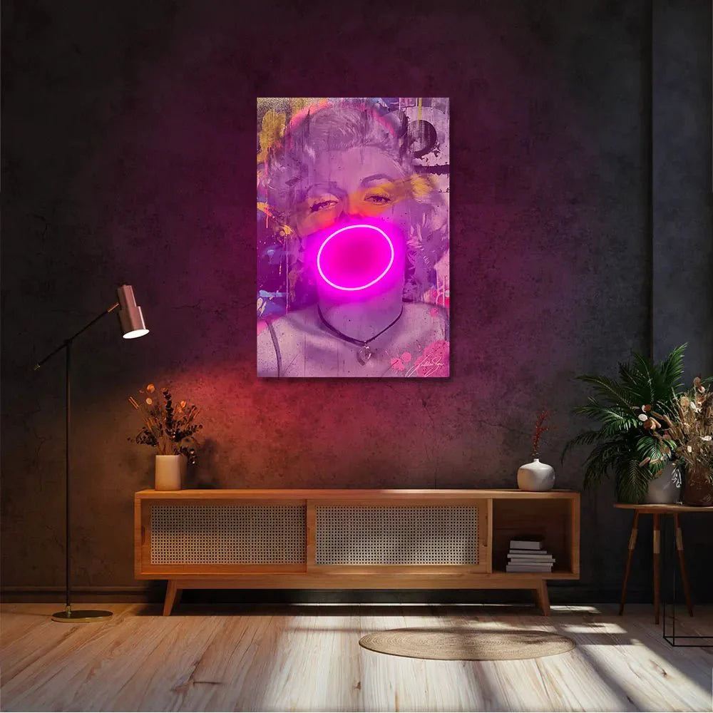 Marilyn Bubble V.2 LED wall art in Originals LED Wall Art finish - alternate product view | KULORI