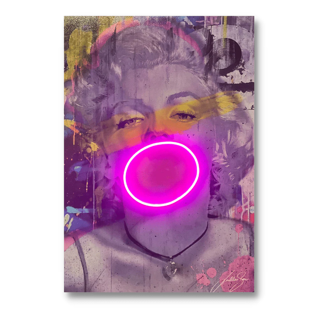 Marilyn Bubble V.2 LED wall art in Originals LED Wall Art finish - main product view | KULORI