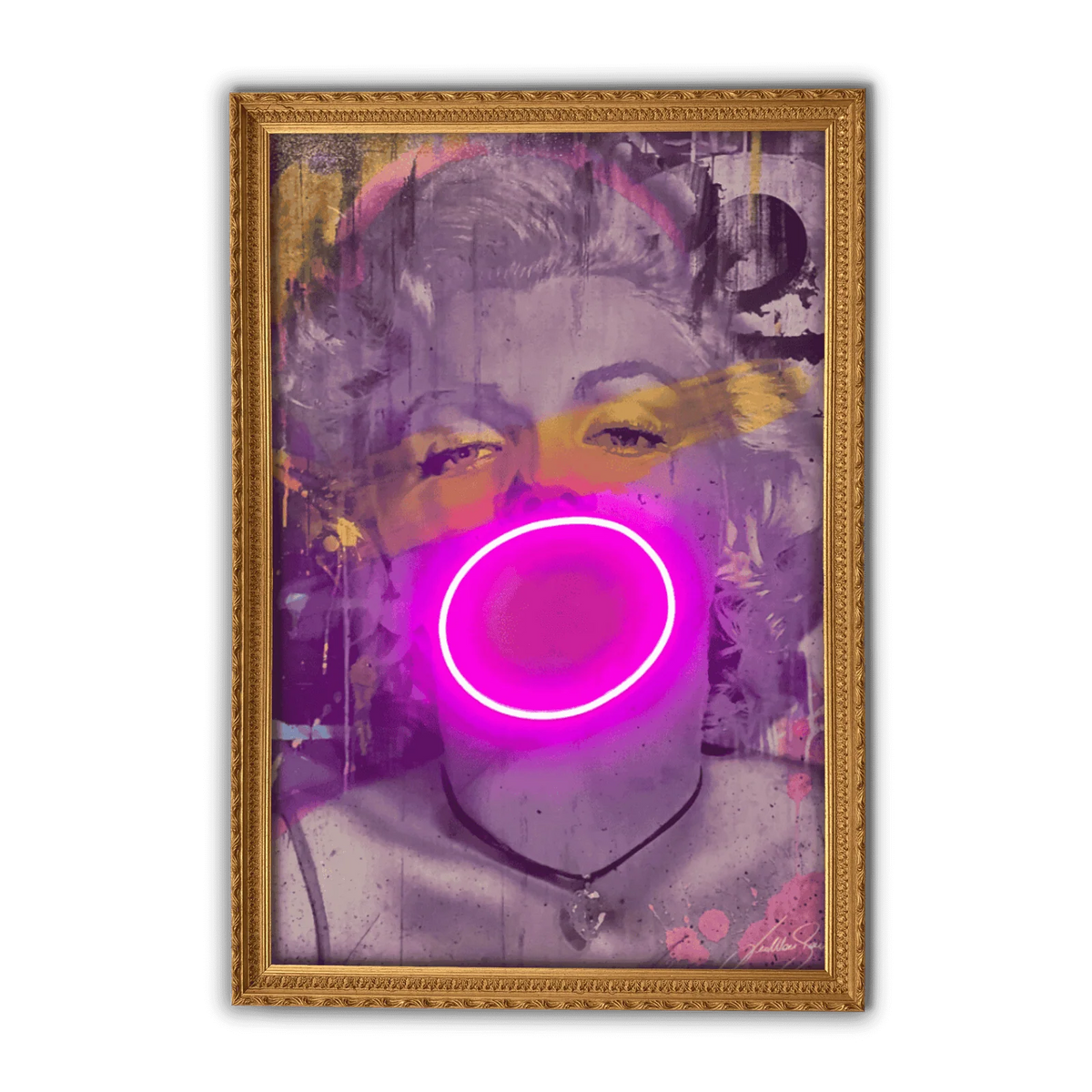 Marilyn Bubble V.2 LED wall art in Originals LED Wall Art finish - alternate product angle | KULORI