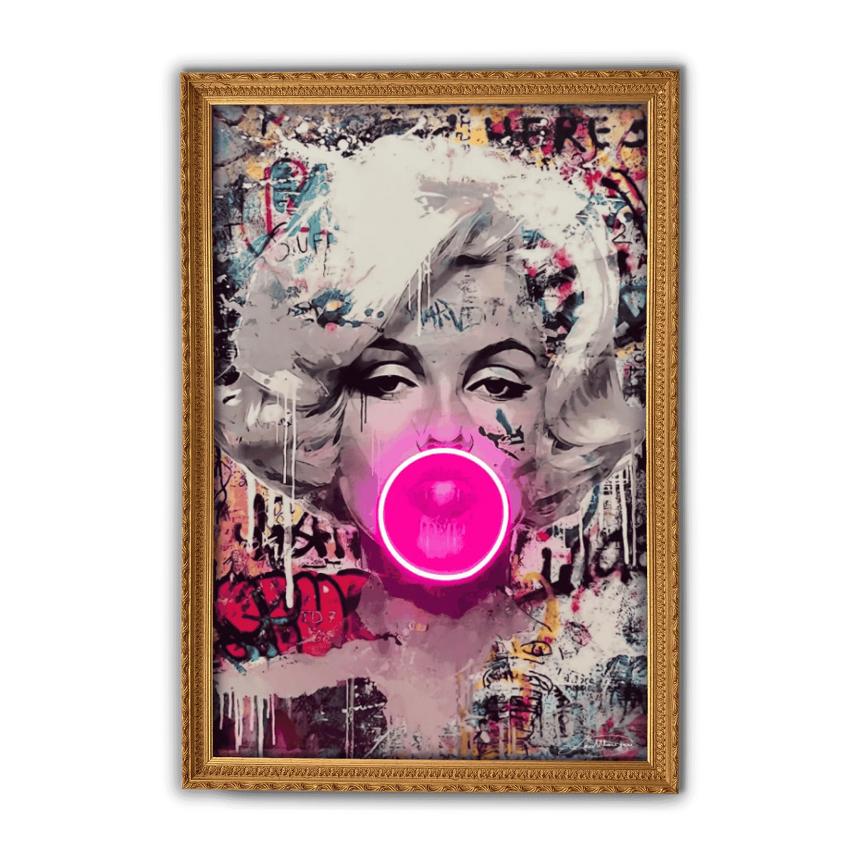 Marilyn Bubble V.1 LED wall art in Originals LED Wall Art finish - alternate product angle | KULORI