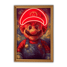 Super Mario Starry Night LED wall art in Originals LED Wall Art finish - framed product view | KULORI