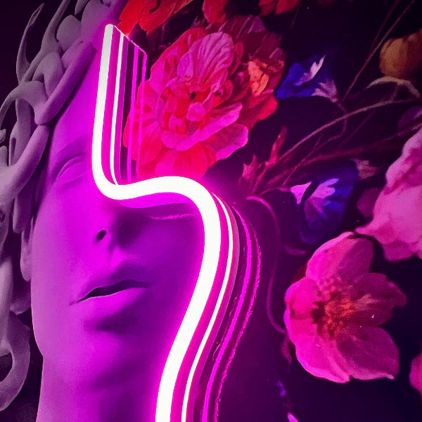Medusa Flowers LED wall art in Originals LED Wall Art finish - additional product view | KULORI