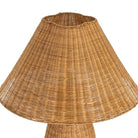 A natural woven wicker lampshade with a scalloped rim | KULORI Malta & Gozo