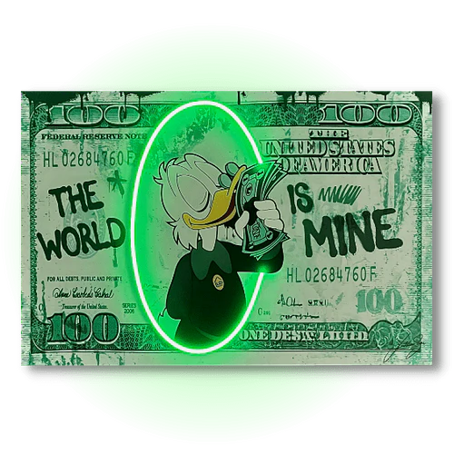 Paperoni Dollar LED wall art in Originals LED Wall Art finish - main product view | KULORI