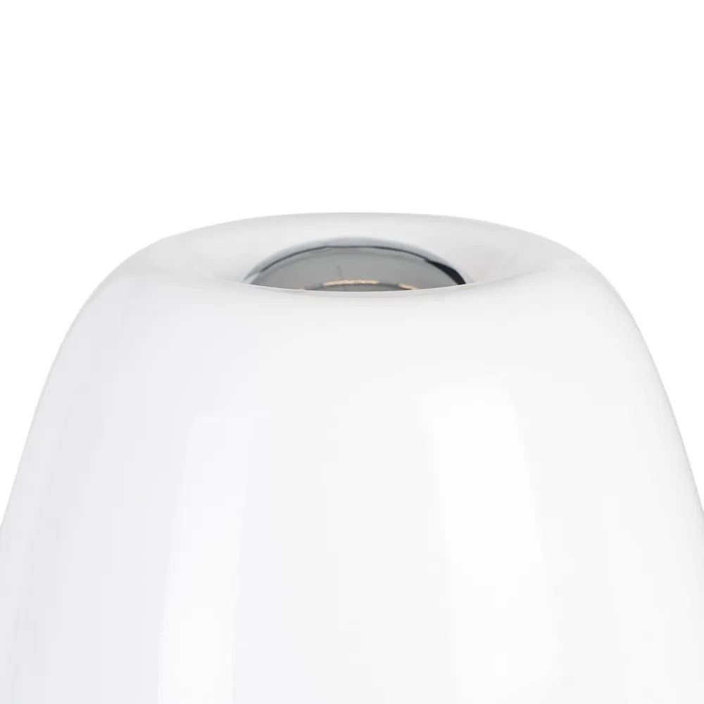 White glass lamp with a central dark KULORI